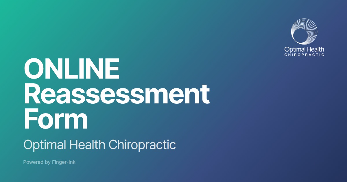 Optimal Health Chiropractic | Patient Form – Finger-Ink