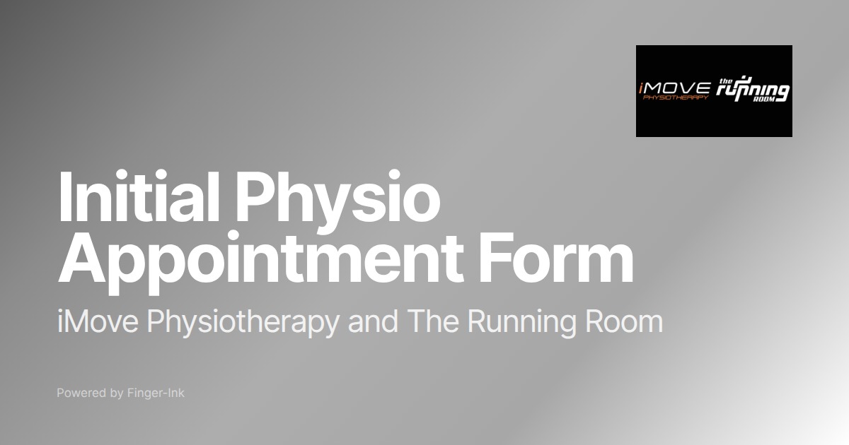 iMove Physiotherapy | Patient Form – Finger-Ink